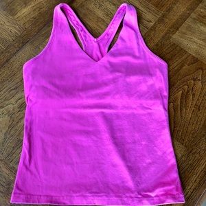 Bright pink racer back tank ladies L Moda Intl